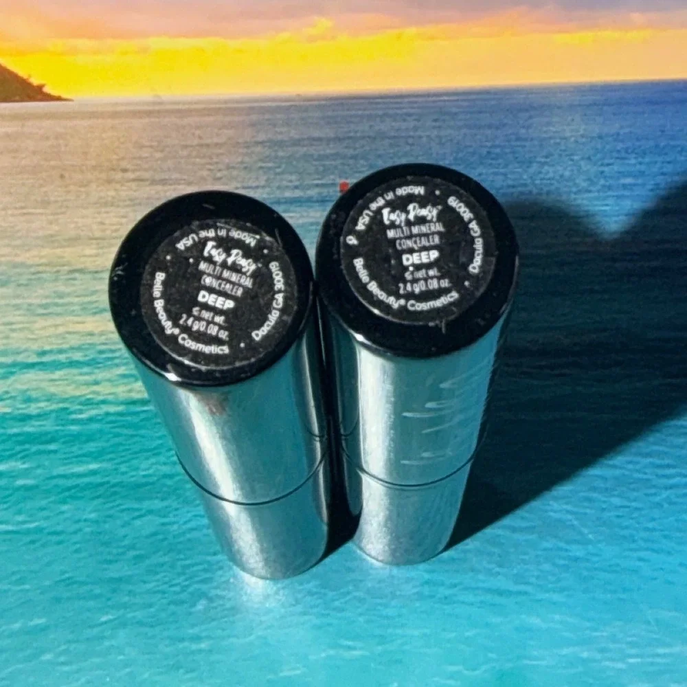 Belle Beauty Easy Peasy Multi-Mineral Concealer Stick Deep Set of 2‎ New